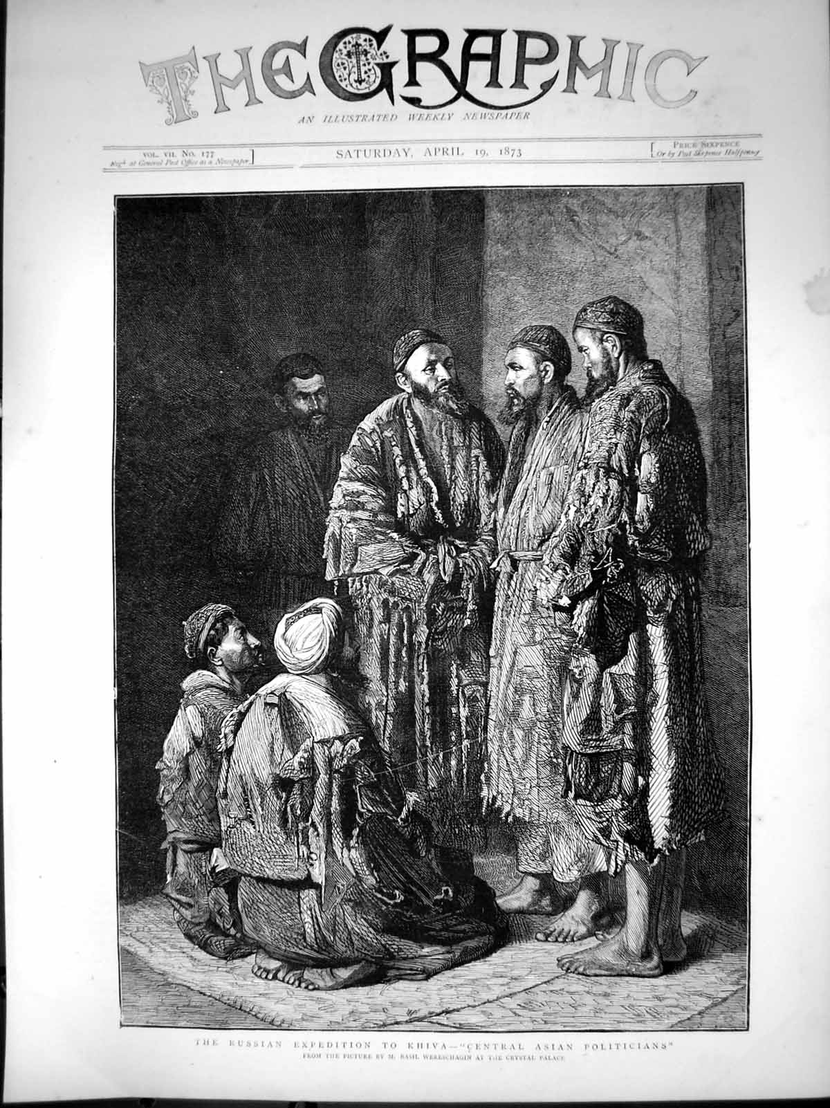 Old Russian Expedition Khiva Central Asian Politicians M Wereschagin