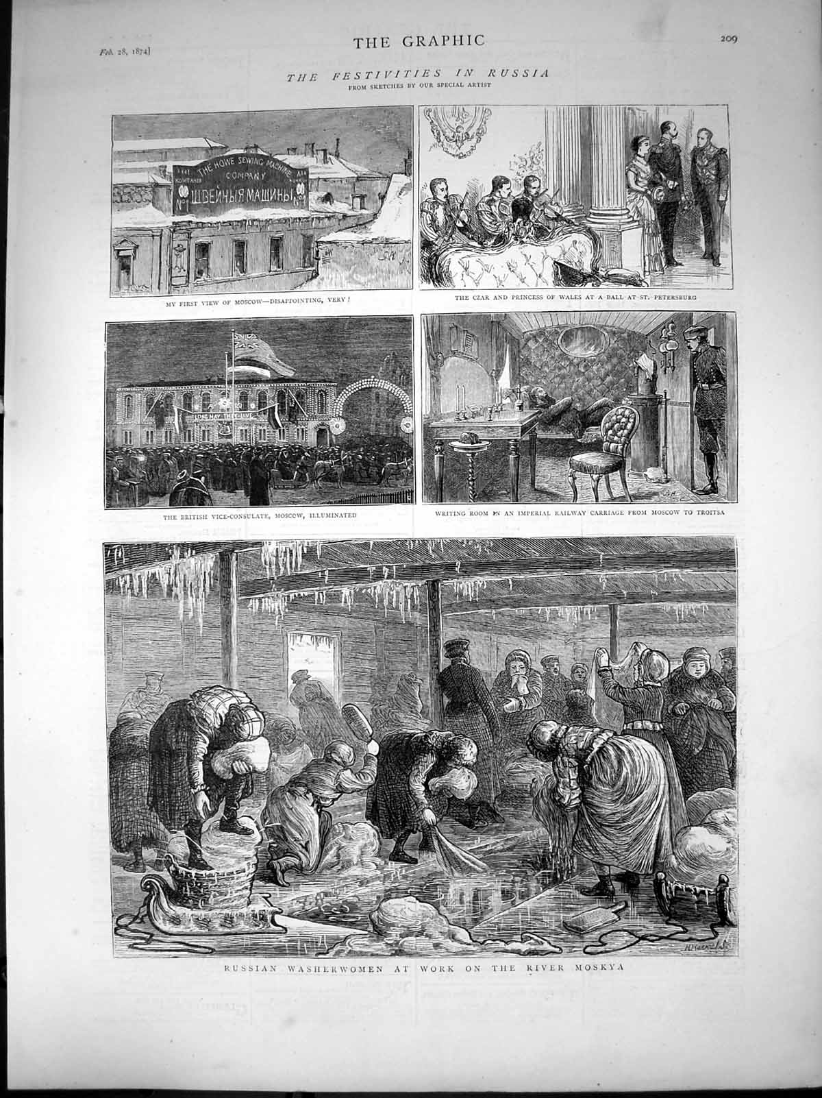 Old Festivities Russia Ball St Petersburg Russian Washerwomen Work 18 Victorian