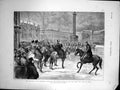 Antique Old Print St Petersburg Review Garrison Troops Czar Prince Wales 1874