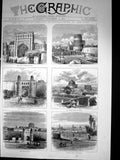 Old Print Russian Expedition Khiva Chief School Khans Palace Gateway 1873 19th
