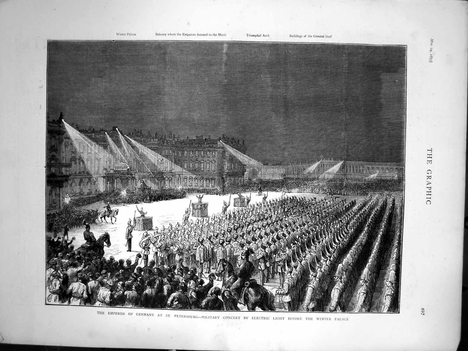 Old Emperor Germany St Petersburg Military Concert Winter Palace 1873 Victorian