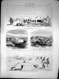 Antique Old Print Russian Expedition Khiva Advance Mangishlak Detachment 1873