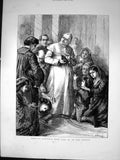Antique Old Print Rome An Audience With Pius 1X Vatican S Hall H Woods 1872
