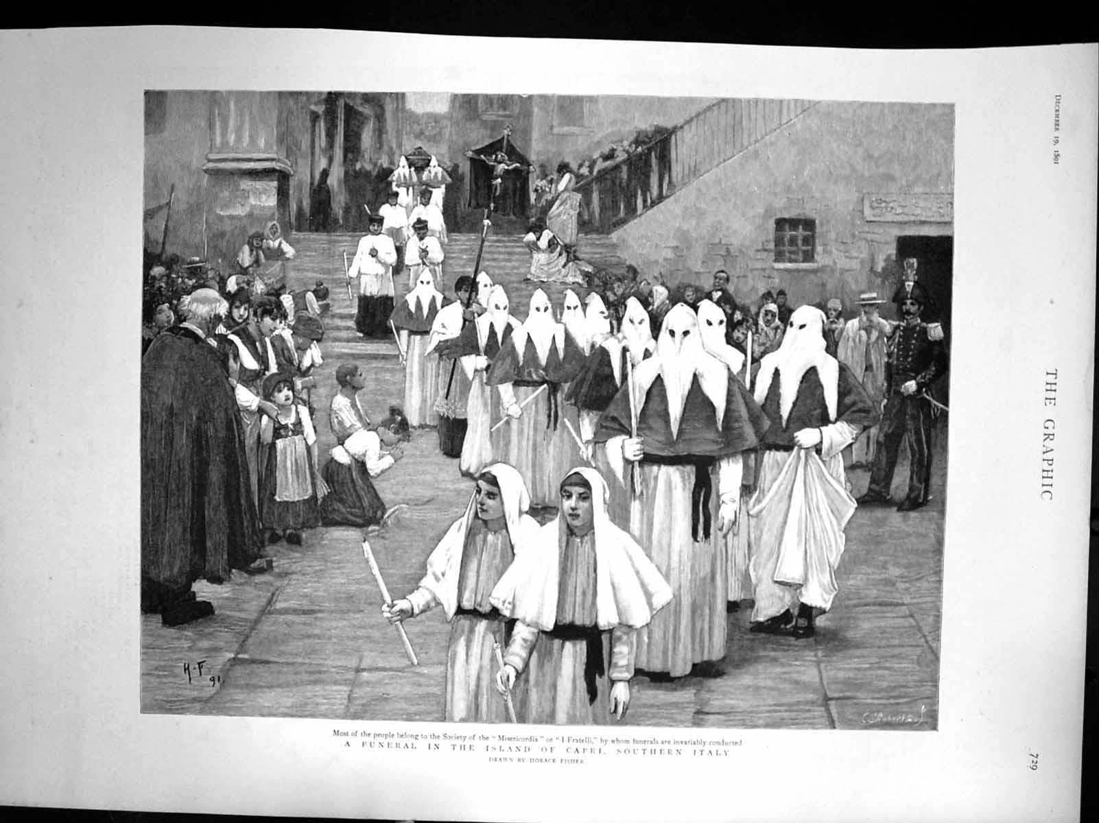 Old Funeral Island Capri Southern Italy Society Misericordia Fratelli