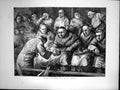 Original Old Antique Print Rome Candlemas Day St Peters H Woods 1872 Victorian