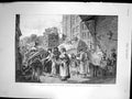 Antique Print Market Day Florence Revenue Ficers Searching Contraband 1893 19th