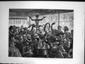 Original Old Antique Print Rome Feast Trumpets Honour Befana 1872 Victorian