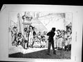 Old Sketches Rome Artists Choosing Model Steps Trinita De Monti 1873 Victorian