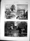 Old Naples After Eruption Pr Palmieris Observatory Street Stall 1872 Victorian