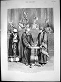 Old Passion Play Oberammergau Judas Taking Thirty Pieces Silver 1890 Victorian