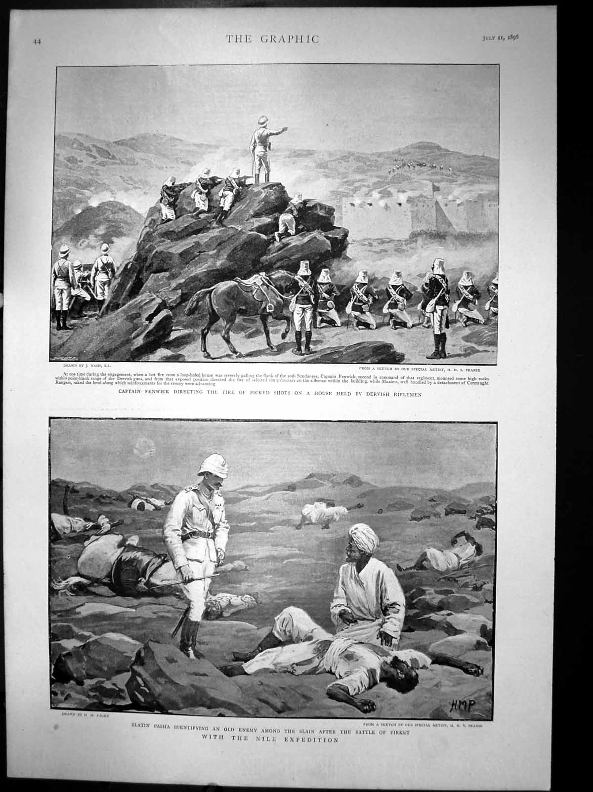Old Nile Expidition Captain Fenwick Dervish Battle Ferket Pasha 1896 Victorian