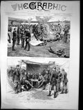 Antique Print War Between Servia Bulgaria Servian Siers At Camp Nisch 1885 19th