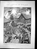 Antique Print The Capture Kinchau Japanese Battle Walled Town Bayonet 1904 20th
