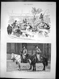 Antique Old Print Prince Chun Water Pantomime At Henglers Circus Sketch 1891