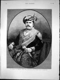 Old His Highness The Maharajah Rawul Shree Takhtsingjee Thakore 1884 Victorian