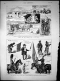 Antique Print India Sport Trip Jungle Mock Election Brompton Barracks 1880 19th