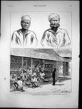 Old Royal Visit To India Prisoners Preparing Decorations Bombay 1875 Victorian