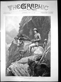 Antique Old Print A Question Right Way A Mountain Incident In Cashmere 1892