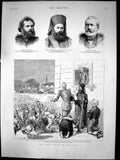 Old Print The Coup D'Etat In Bulgaria Monsignor Clement People Czar 1885 19th