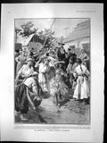 Antique Print The Bararouda A Curious Custom In Roumania Woman Dancing 1905