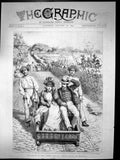 Old Antique Print Holidays In The Sunny South Tobogganing In Madeira 1893 19th