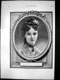 Original Old Antique Print Hrh Princess Thyra Denmark Framed Portrait 1873