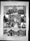 Old Print Social Life In New Zealand Dead Chief Widows Tent Natives 1881 19th