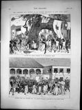 Antique Print Ashantee War Return Sir Garnet Wolseley Cape Coast Town 1874 19th