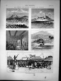 Antique Old Print Ashantee War Elmina Coomassie Public Execution Mgenda 1873