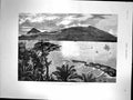 Antique Print The Cameroons Mountains From Mondole Island Hh Johnston 1887 19th