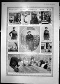 Antique Old Print Womans Close Contact With War Photographs French Women 1915