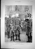 Antique Old Print Reception Crown Prince Prussia At Potsdam German Empe 1892