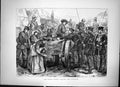 Antique Print The Crown Prince Visiting The Wounded Siers Horse & Cart 1870