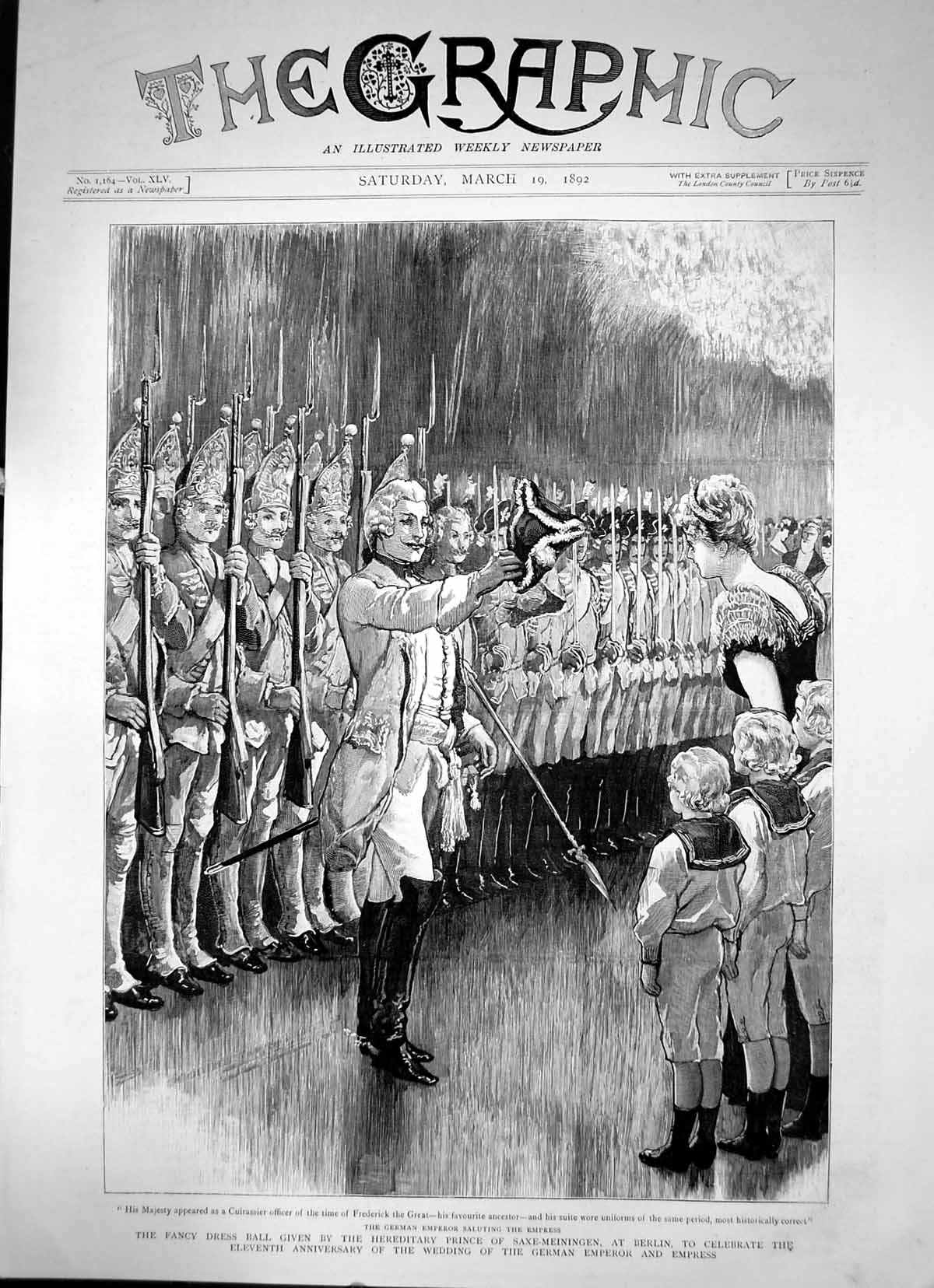 Old Fancy Dress Ball Eleventh Anniversary Emperor German Wedding 1892 Victorian