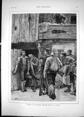 Old Antique Print Sketches In The Bavarian Alps The Arrest A Poacher 1873 19th