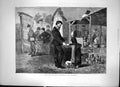Antique Print The Prussians Farewell To France Street Scene Sier Woman 1872