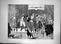 Antique Print A German Band Musical Instruments On Stage Dogs Barking 1872 19th
