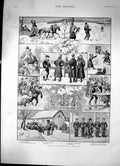 Old Antique Print A Bavarian Christman Journey Sketches Travellers 1887 19th