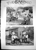 Antique Print Family Ranche Life In Texas Usa Washing Day Hair-Cutting 1889