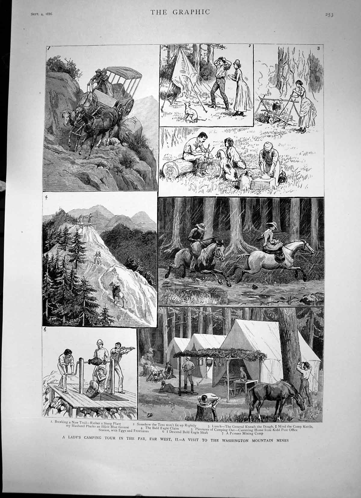 Old Ladys Camping Tour In The Far East Visit To Washington Mines 1886 Victorian