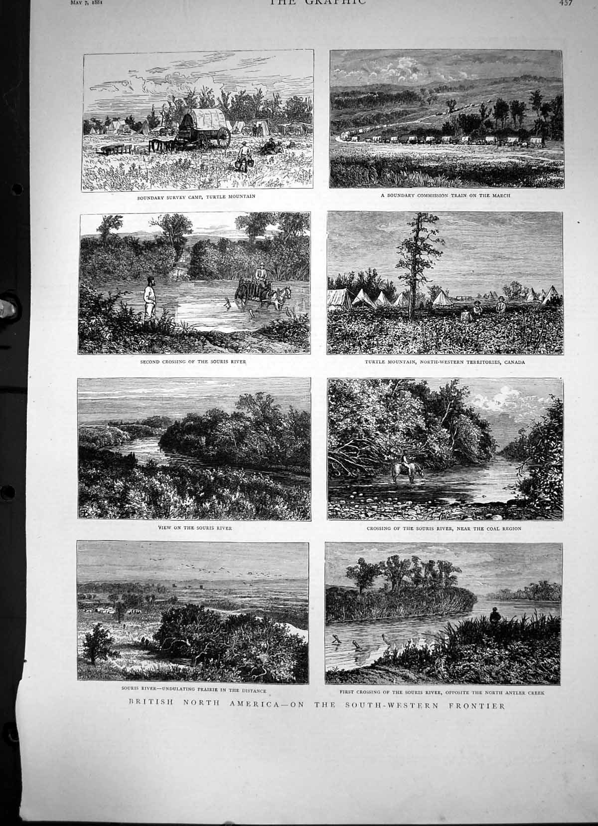 Old British North America On The South-Western Frontier Sketches 1881 Victorian