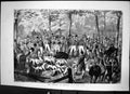 Old Antique Print The Emperor Germany At A Boar Hunt In The Forest 1871 19th