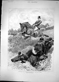 Antique Print Hunting In The Cardiganshire A Rotten Bank Horse In Bank 1891