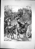Old Print Obstructionists Sketch Drawn By Percy Macquoid Horse Cart 1891 19th