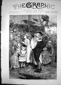 Antique Old Print A Childrens Flower-Show At The Horticultural Gardens 1874