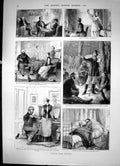 Antique Old Print Your Own Peter Sketches From Play Theatre Shakespeare 1878