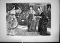 Antique Print Battledoor And Shuttlecock Woman Playing Game In Garden 1871 19th