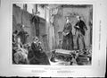 Original Old Antique Print Great Preperations Play Theatre Acting Room 1874