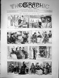 Old 1874 Humours Boxing Day Train Transport Passengers Children Toy S Victorian