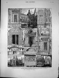 Old 1883 Certosa Pavia Cloister Lavabo Sacristy Vineyard Architecture Victorian